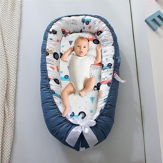 Berceau Bébé - LitPortableBébé™ - Voiture Bleue