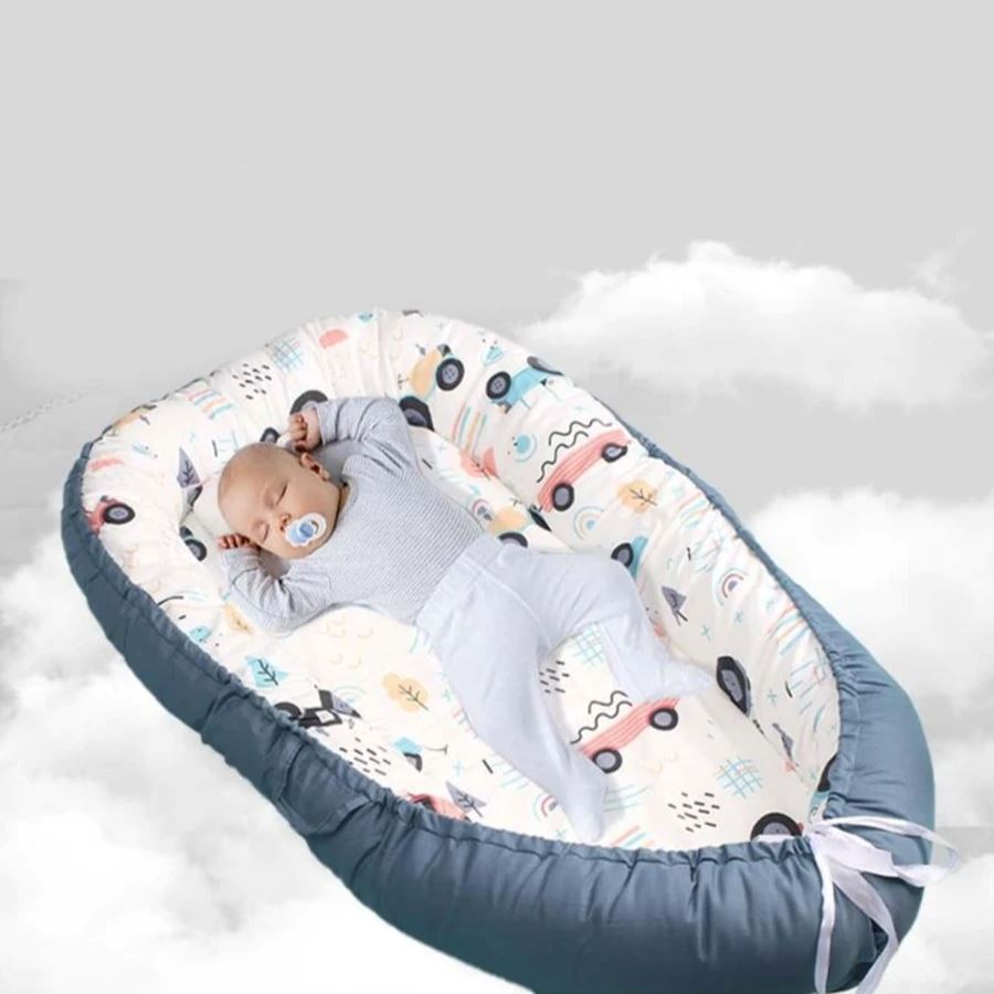 Berceau Bébé - LitPortableBébé™ - Voiture Bleue